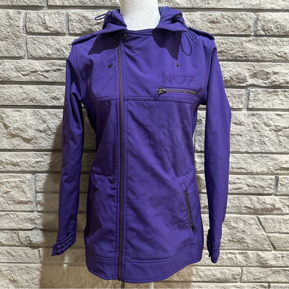 Neff Purple Studded Ski/Snowboarding Jacket - Picture 5 of 10